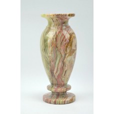 Pasa Raya Small Heavy Art Vase 5.75" Beautiful Brown and Green Veining    352431097102